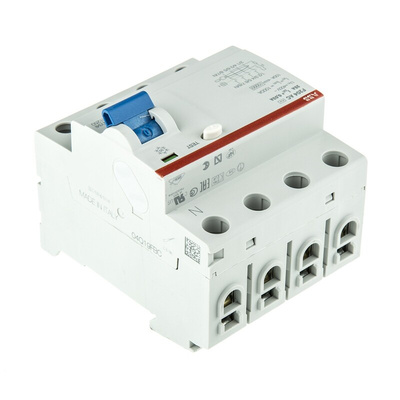 ABB F200 RCCB, 25A, 4 Pole, 30mA, Type AC
