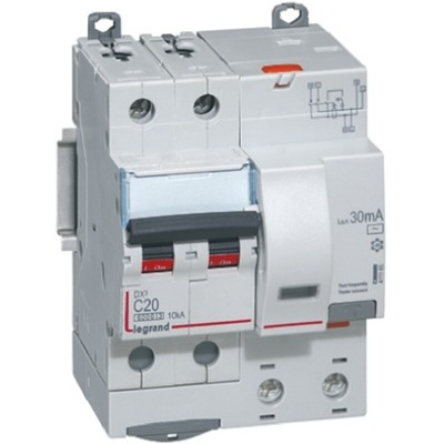 Legrand DX3 RCD, 20A, 1P+N Pole, 30mA