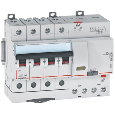 Legrand DX3 RCD, 40A, 3P+N Pole, 30mA, Type AC