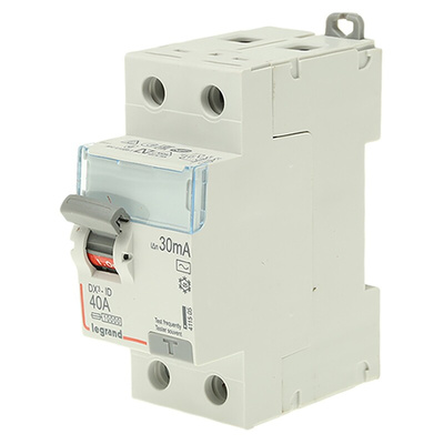 Legrand DX3 RCD, 40A, 1P+N Pole, 30mA, Type AC