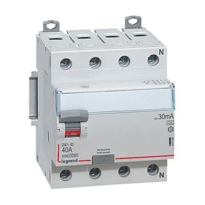 Legrand 4117 RCD, 63A, 3P+N Pole, 30mA, Type AC