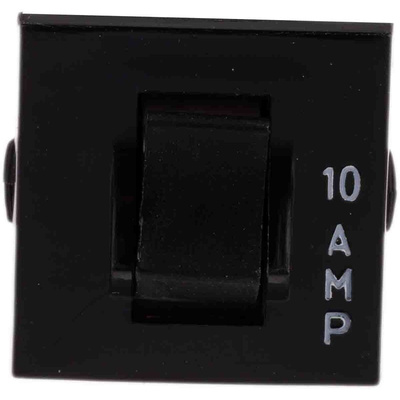 TE Connectivity Thermal Circuit Breaker - W28 Single Pole 32 V dc, 250V ac Voltage Rating Panel Mount, 10A Current