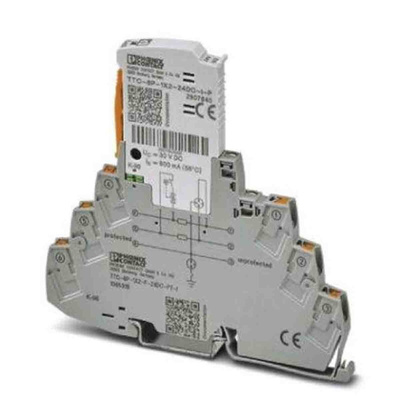 Phoenix Contact 2 Phase Surge Protector, 10kA, DIN Rail Mount
