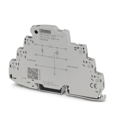 Phoenix Contact Surge Protector, 20kA, DIN Rail Mount