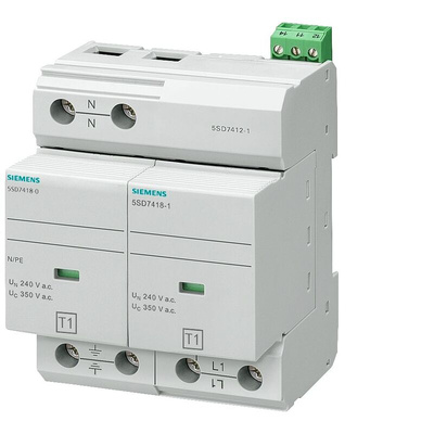 Siemens 3 Phase Surge Protector, 100kA, DIN Rail Mount