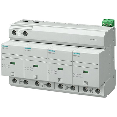 Siemens 3 Phase Surge Protector, 100kA, DIN Rail Mount