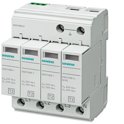 Siemens 1 Phase Surge Protector, 25kA, DIN Rail Mount