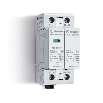 Finder 1 Phase Surge Arrester, 40kA