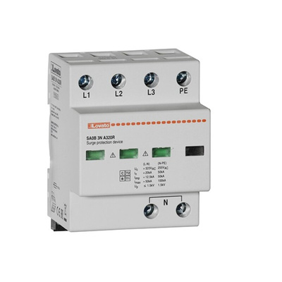 Lovato Single Phase Surge Protector, 50kA, DIN Rail Mount