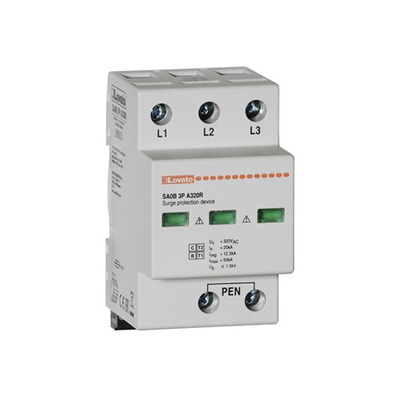 Lovato Single Phase Surge Protector, 50kA, DIN Rail Mount