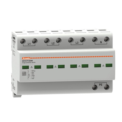 Lovato Single Phase Surge Protector, 100kA, DIN Rail Mount