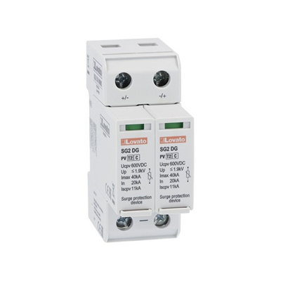 Lovato Single Phase Surge Protector, 40kA, DIN Rail Mount