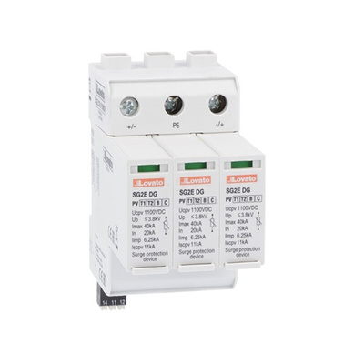 Lovato Single Phase Surge Protector, 40kA, DIN Rail Mount