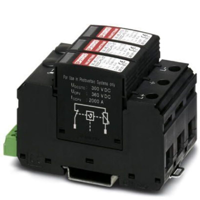 Phoenix Contact Single Phase Surge Arrester, 40kA, = 2.6kV, DIN Rail Mount