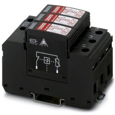 Phoenix Contact Three Phase Surge Arrester, 30kA, = 2.9kV, DIN Rail Mount