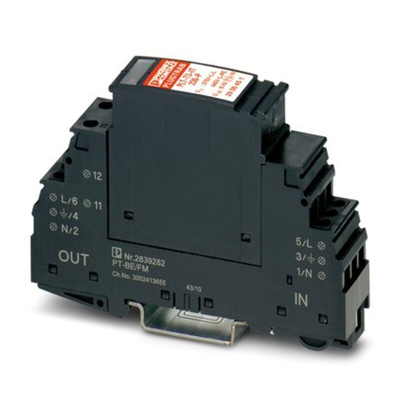 Phoenix Contact Surge Protector, 440V ac, DIN Rail Mount