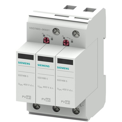Siemens 1 Phase Surge Arrester, 40kA, 3.7kV, DIN Rail Mount