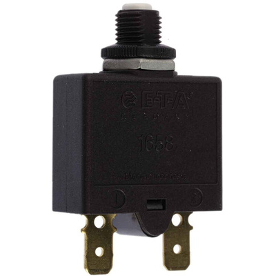 ETA Thermal Circuit Breaker - 1658 Single Pole 250V Voltage Rating Panel Mount, 10A Current Rating