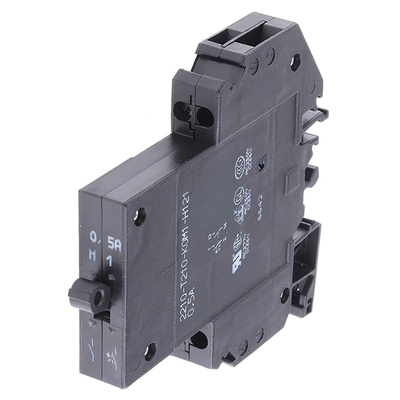 ETA Thermal Circuit Breaker - 2210 Single Pole 277, 480V Voltage Rating DIN Rail Mount, 500mA Current Rating