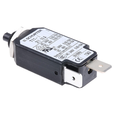 Schurter Thermal Circuit Breaker - T11 Single Pole 240V ac Voltage Rating, 10A Current Rating