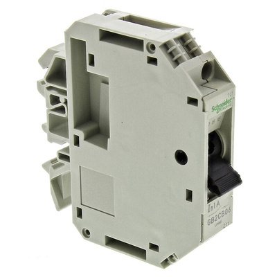 Schneider Electric Thermal Circuit Breaker - GB2 Single Pole 277V ac Voltage Rating DIN Rail Mount, 1A Current Rating