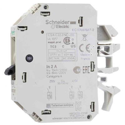 Schneider Electric Thermal Circuit Breaker - GB2 Single Pole 277V ac Voltage Rating DIN Rail Mount, 2A Current Rating