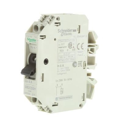 Schneider Electric Thermal Circuit Breaker - 1P + N Pole DIN Rail Mount, 4A Current Rating