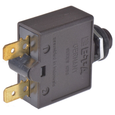 ETA Thermal Circuit Breaker - 1658 Single Pole 250V Voltage Rating Panel Mount, 6A Current Rating
