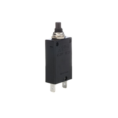 ETA Thermal Circuit Breaker - 2-5700 Single Pole 250V Voltage Rating Panel Mount, 15A Current Rating