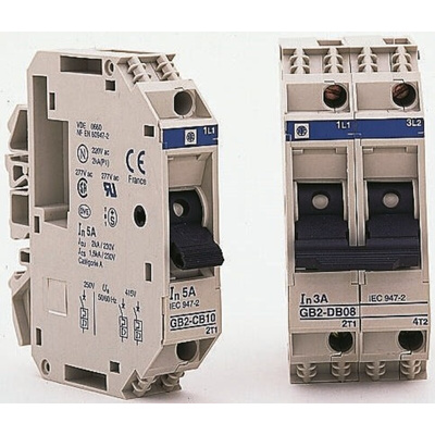 Schneider Electric Thermal Circuit Breaker - GB2 1P + N Pole 250V ac Voltage Rating DIN Rail Mount, 8A Current Rating