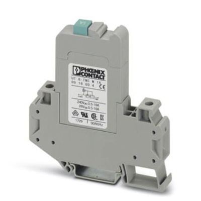 Phoenix Contact CLIPLINE Thermal Circuit Breaker - UT 6-TMC Single Pole 250V Voltage Rating DIN Rail Mount, 1A Current