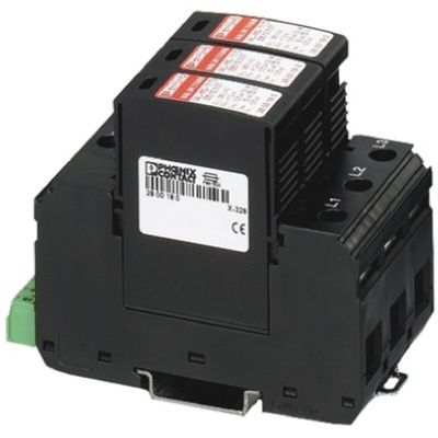 Phoenix Contact 3 Phase Surge Protector, 50kA, 250V ac, DIN Rail Mount