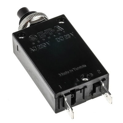 ETA Thermal Circuit Breaker - 2 5700 Single Pole 250V Voltage Rating Panel Mount, 10A Current Rating