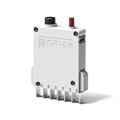 ETA Thermal Circuit Breaker - 3600 Single Pole 250V Voltage Rating Panel Mount, 1A Current Rating