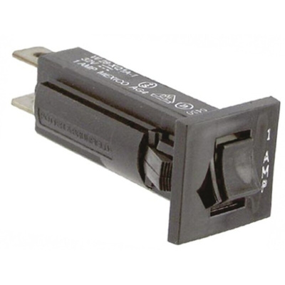 TE Connectivity Thermal Circuit Breaker - W28 Single Pole 32 V dc, 250V ac Voltage Rating, 1A Current Rating