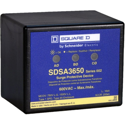 Schneider Electric 3 Phase Surge Protector, 40kA