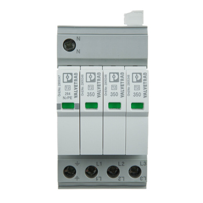 Phoenix Contact 3 Phase Surge Protector, 50kA, 1.9kV, DIN Rail Mount