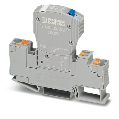 Phoenix Contact Trabtech Thermal Circuit Breaker - CB TM1 Single Pole 50V dc Voltage Rating On Base Element, 10A