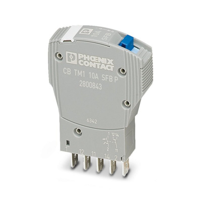 Phoenix Contact Trabtech Thermal Circuit Breaker - CB TM1 Single Pole 50V dc Voltage Rating On Base Element, 10A
