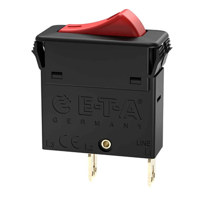 ETA Thermal Circuit Breaker - 3130 Single Pole 50 V dc, 250V ac Voltage Rating Snap In, 5A Current Rating