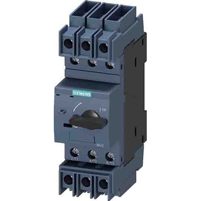 Siemens SIRIUS Thermal Circuit Breaker - 3RV2 3 Pole 400V ac Voltage Rating, 1A Current Rating
