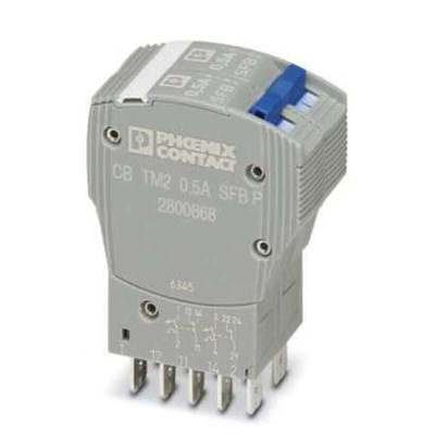 Phoenix Contact Thermal Circuit Breaker - CB TM2 2 Pole 80V dc Voltage Rating, 500mA Current Rating