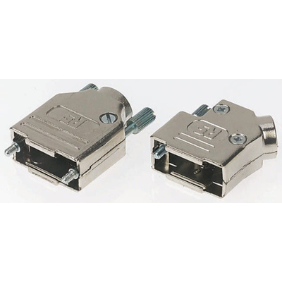 MH Connectors MHD45PK ABS Angled D-sub Connector Backshell, 37 Way, Strain Relief