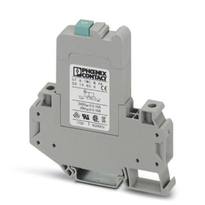 Phoenix Contact CLIPLINE Thermal Circuit Breaker - UT 6-TMC Single Pole 250V Voltage Rating DIN Rail Mount, 4A Current