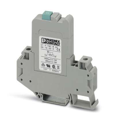 Phoenix Contact CLIPLINE Thermal Circuit Breaker - UT 6-TMC Single Pole 250V Voltage Rating DIN Rail Mount, 6A Current