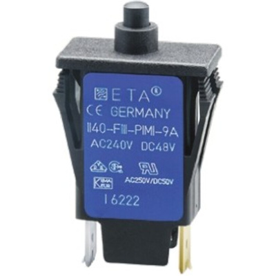 ETA Thermal Circuit Breaker - 1140-F Single Pole 250V Voltage Rating Snap In, 16A Current Rating