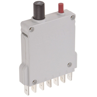 ETA Thermal Circuit Breaker - 3600 Single Pole 250V Voltage Rating Panel Mount, 6A Current Rating