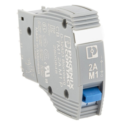 Phoenix Contact TRABTECH Thermal Circuit Breaker - CB TM1 2A M1 P Single Pole, 2A Current Rating