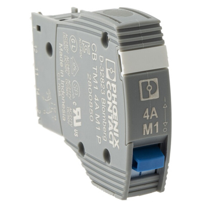 Phoenix Contact TRABTECH Thermal Circuit Breaker - CB TM1 4A M1 P Single Pole, 4A Current Rating