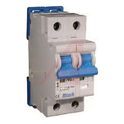 Altech Thermal Circuit Breaker - R 2 Pole 480Y/277V Voltage Rating DIN Rail Mount, 30A Current Rating